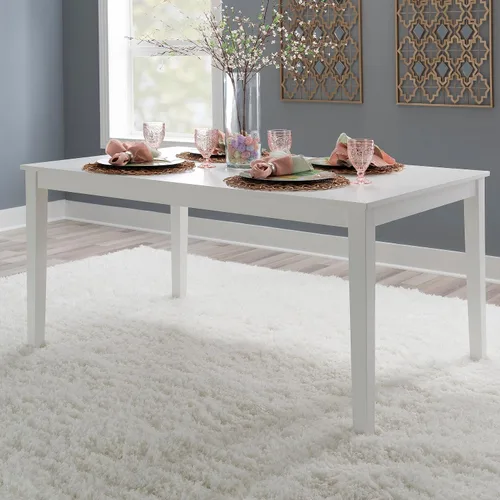 Vista 2 de Powell Mesa de comedor clásica White Walker