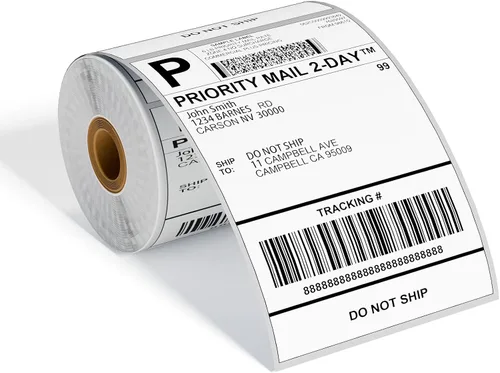 Vista 18 de 4x6 Thermal Labels, Shipping Address Label (Pack of 250 4x6 Roll Labels) Blue Labels Compatible with JADENS, ASprink, Phomemo, Rollo, Zebra