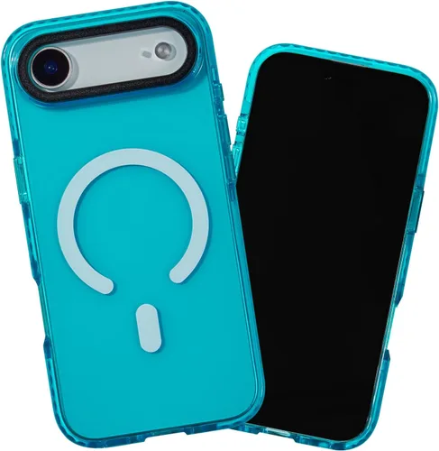 Vista 50 de SteepLab Funda de barrera para iPhone 13, protección de 360 grados que absorbe impactos con bisel elevado y colores llamativos (cielo azul brillante)