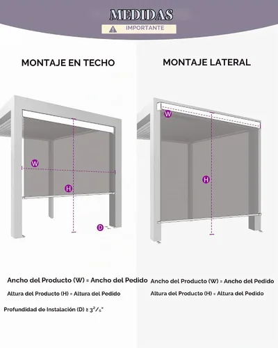 Vista 7 de Graywind Persianas motorizadas para exterior de patio, compatibles con Alexa y Google, persianas enrollables eléctricas con energía solar