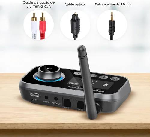 Vista 6 de Transmisor y receptor Bluetooth Monster, adaptador de audio Bluetooth 2 en 1, transmisión a/desde dispositivos no Bluetooth, transmisión de TV a 2