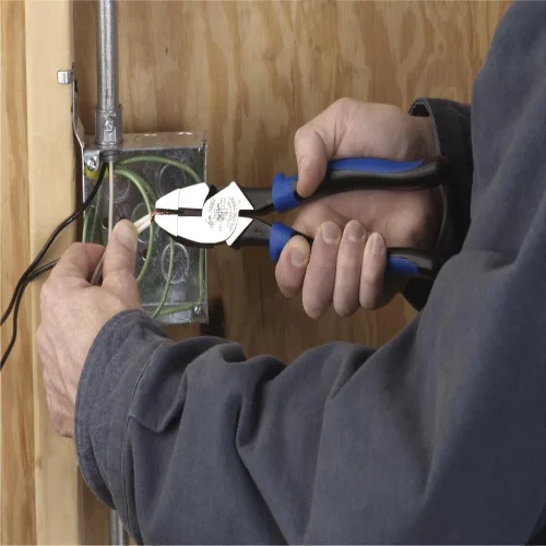 Vista 9 de Klein Tools J2000-9NE Alicates Cortadores Laterales para Electricistas, Fabricados en EE.UU., Alicates de Alto Apalancamiento de 9 Pulgadas Cortan