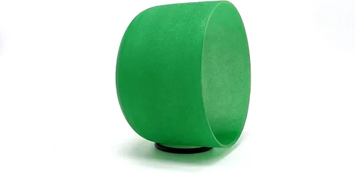 Vista 2 de TAIFENG F Note Heart Chakra - Cuenco de cristal esmerilado de cuarzo de color verde de 8 pulgadas