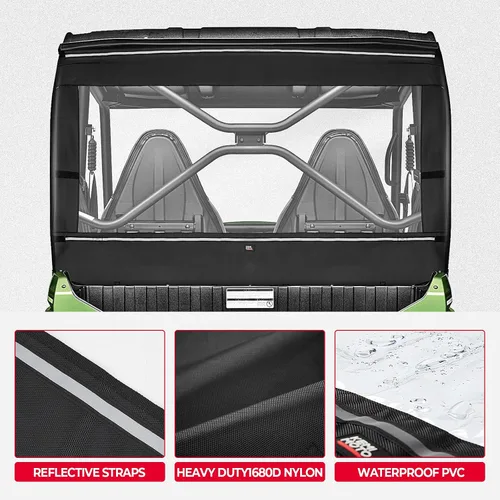Vista 3 de KEMIMOTO Teryx - Parabrisas trasero suave compatible con Kawasaki Teryx 4 800 2013-2025, suave ventana trasera completa, transparente, a prueba