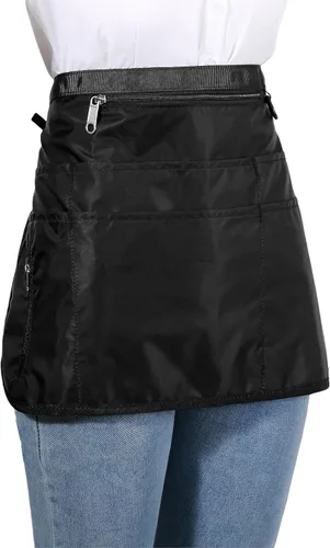 Vista 6 de Bafelia Delantal de limpieza para mujer con 7 bolsillos, delantal profesional impermeable para trabajo de limpieza