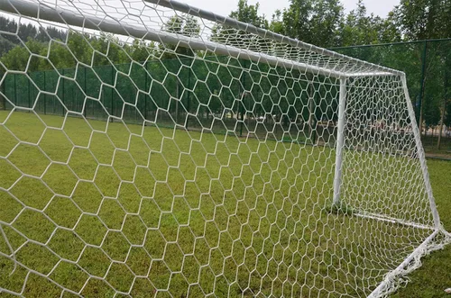 Vista 2 de Aoneky Red de portería de fútbol de poliéster, cable de 0.157 in, red de repuesto para postes de fútbol de tamaño completo, red de fútbol