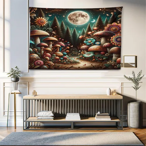 Vista 245 de Ambesonne Tapiz de arte afro, hombre negro fuerte con una corona de trazos impresión de pintura moderna, decoración de tela para colgar en la pared
