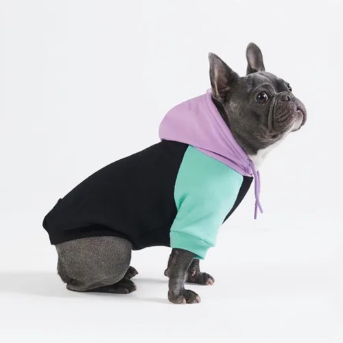 Vista 106 de Spark Paws Sudadera con capucha para perro, suéter de primera calidad para perros pequeños, medianos y grandes Trajes cálidos para bulldogs