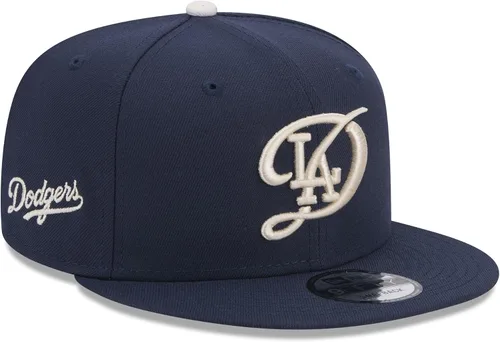 Vista 3 de New Era MLB Los Angeles Dodgers Navy City Connect 9FIFTY - Gorra ajustable con cierre de presión, talla única