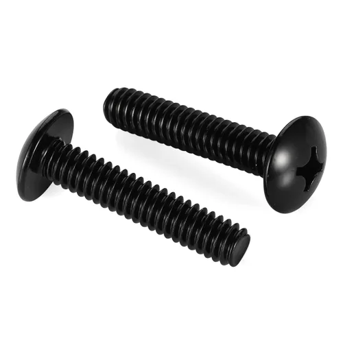 Vista 9 de #10-24 x 5/8" Tornillos de máquina de cabeza de brida, rosca completa, acero inoxidable 18-8, acabado negro, cantidad 50