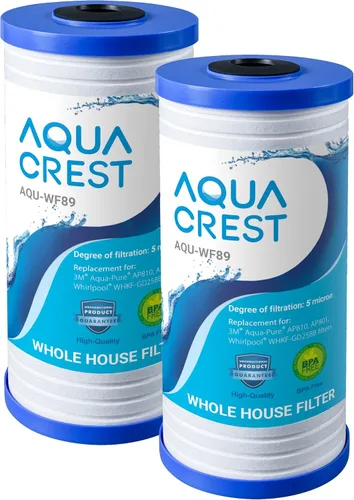 Vista 10 de AQUA CREST FXHTC - Filtro de agua para toda la casa de 5 micrones, 10 x 4.5 pulgadas, repuesto para GE® FXHTC, GXWH40L, fontanero americano W10-PR
