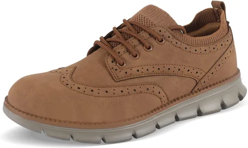 Vista 7 de TM WILL Zapatos para hombre Zapatos de vestir clásicos Zapatos de hombre Mocasines con cordones cómodos y ligeros