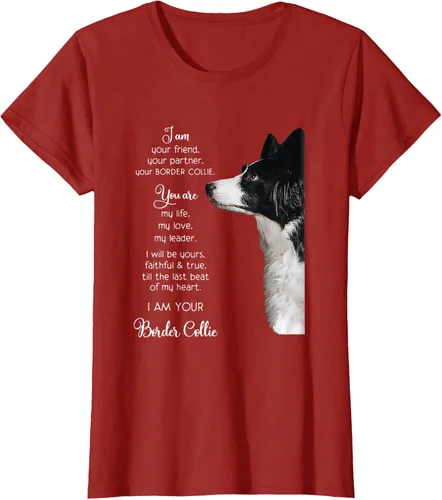 Vista 55 de Funny I Am Your Friend Your Partner Your Border Collie - Camiseta de regalo, Negro, S
