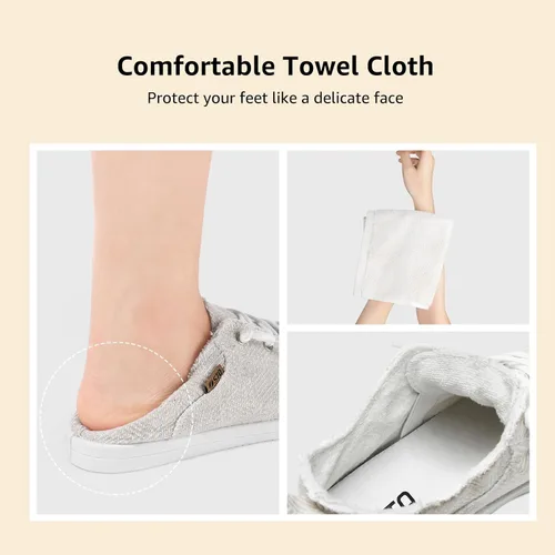 Vista 3 de STQ Zapatos deportivos sin cordones para mujer, zapatos casuales de lona, lavables a máquina