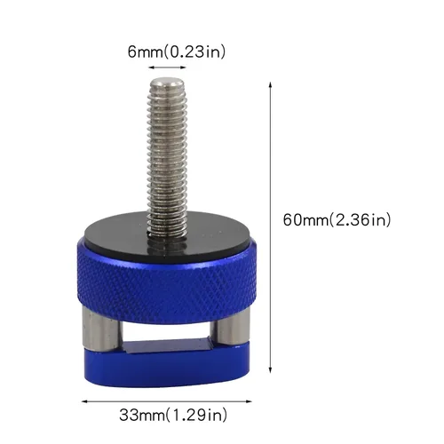 Vista 2 de Pernos de Liberación Rápida para Techo Duro Azul, Tornillos de Mariposa para Techo Duro con Anillo en D Integrado Compatible con Jeep Wrangler JK