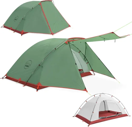 Vista 8 de KAZOO Tienda de campaña para 2/4 personas al aire libre impermeable para la familia, tiendas grandes para 2/4 personas, fácil instalación, tienda