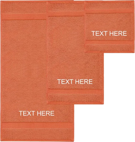 Vista 40 de Chakir Turkish Linens - Toallas turcas de 100% algodón, suaves y absorbentes (juego de 3 toallas personalizables, color aguamarina)