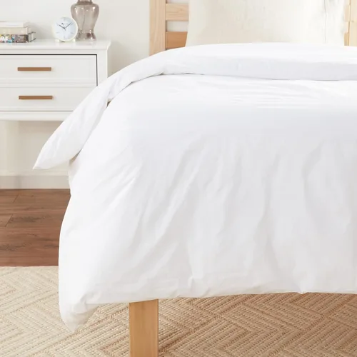 Vista 8 de Allersoft, protector de edredón para control de alergias y ácaros, 100% algodón, Algodón, Blanco, gemelo
