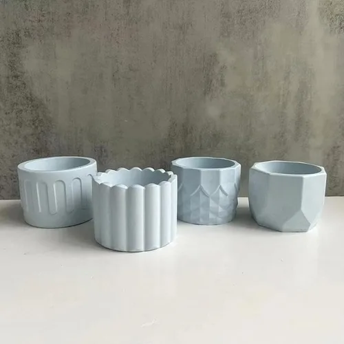 Vista 6 de Molde de silicona para florero, moldes de resina para florero, molde de resina para hacer manualidades, florero, decoración del hogar Estereoscópico