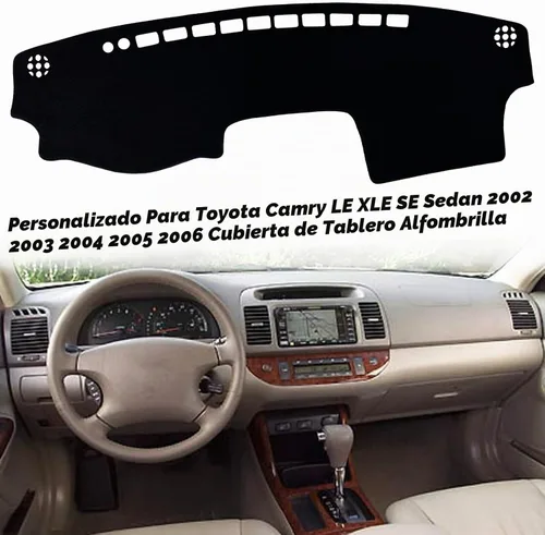 Vista 3 de Alfombrilla para Salpicadero Cubierta Interior Protector de Tablero Compatible con Toyota Camry LE XLE SE Sedán 2002 2003 2004 2005 2006 Alfombrilla