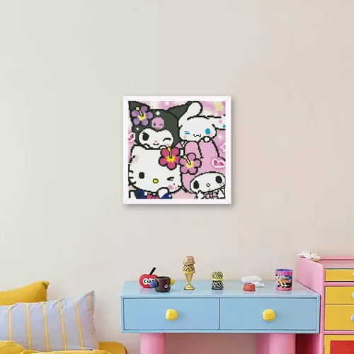 Vista 3 de PSCH Kits de arte de diamantes para adultos, kits de pintura de diamantes de dibujos animados para adultos, arte de diamantes de taladro completo