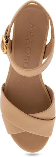 Vista 4 de Aerosoles Sandalias de tacón Cosmos para mujer Cuero Beige Beige