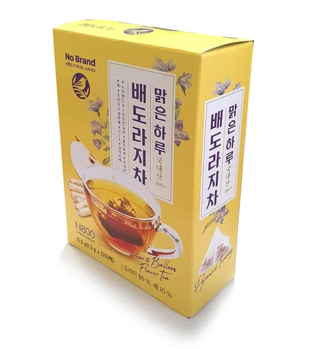 Vista 4 de Minecook Bolsitas de té de pera-flor de campana, té coreano, 12 bolsitas de té/0.05 oz por bolsa