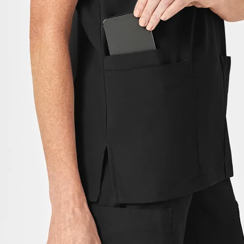 Vista 9 de Wink W123 - Camisa médica unisex con 4 bolsillos Negro