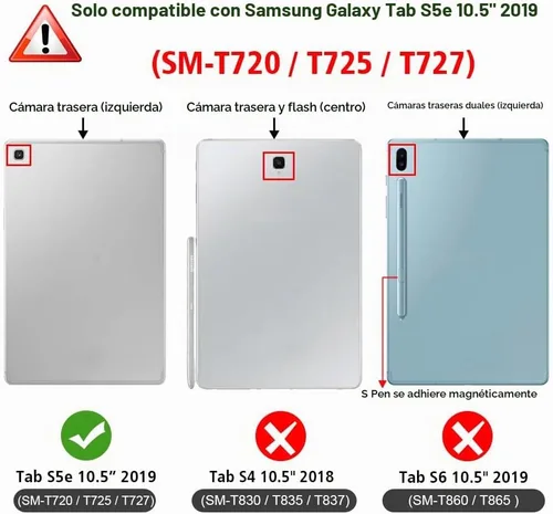 Vista 2 de FINTIE Funda con teclado para Samsung Galaxy Tab S5e 10.5 en 2019