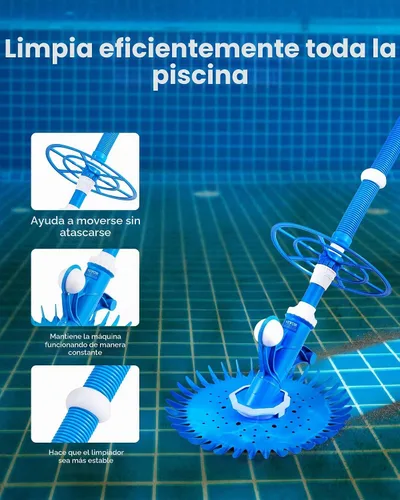 Vista 2 de VEVOR Limpiador de piscina de succión, aspiradora automática de piscina, limpiador automático de piscina lateral de succión, barredora de piscina