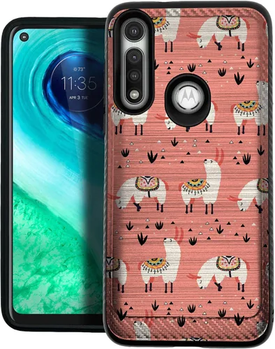 Vista 20 de CasesOnDeck - Funda de doble capa compatible con Motorola Moto G Power (2020) [Armadura cepillada] Carcasa de dos piezas de metal cepillado