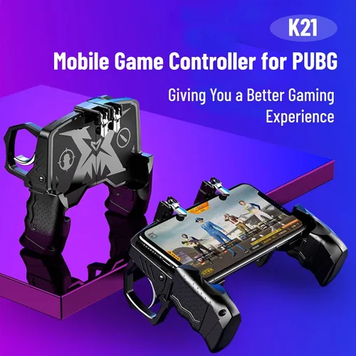 Vista 2 de Diyeeni Mobile Game Controller, Cell Phone Game Joystick Gamepad, with Aim Fire Buttons, for 4.7 to 6.5 Inch Phone, Realistic Gaming Experience