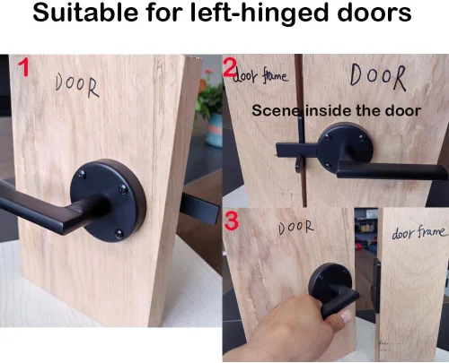 Vista 4 de Pestillo de puerta para valla de madera, pestillo de puerta de doble lado, resistente para puerta oscilante, herrajes para valla al aire libre