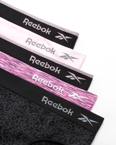 Vista 2 de Reebok Ropa interior para mujer, paquete de 5 calzoncillos hipster sin costuras (S-XL)