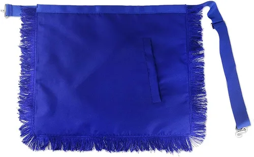 Vista 6 de Delantal masónico Master Mason Blue Lodge de cuero cuadrado y brújula para masón, Azul