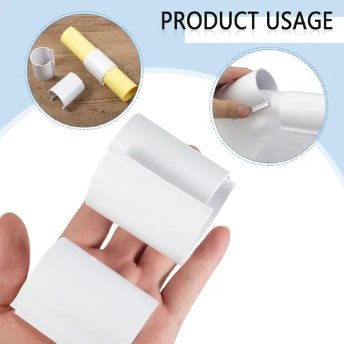 Vista 2 de Jetec 16 clips blancos para cubierta de piscina para piscinas sobre el suelo, abrazaderas de PVC para piscina, clips de cubierta de protección