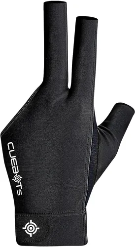 Vista 4 de CUEBOTS Guantes de piscina para mano izquierda, guantes de billar de 3 dedos, control de taco de baja fricción, malla transpirable y ajuste