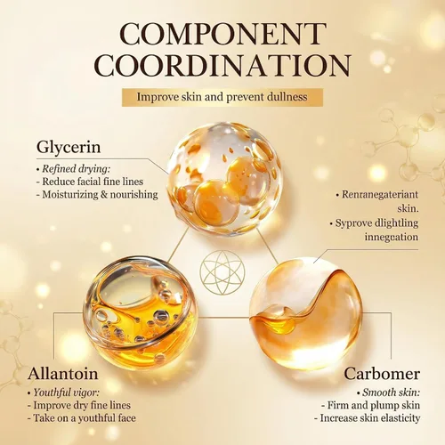 Vista 3 de Golden Peptide Essence Collection - Kit de suero hidratante con colágeno hidrolizado, tratamiento facial hidratante y relleno, ayuda a mejorar