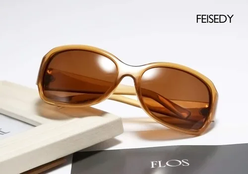 Vista 8 de FEISEDY clásico de gran tamaño polarizado gafas de sol mujeres Wrap Square Shades B2504