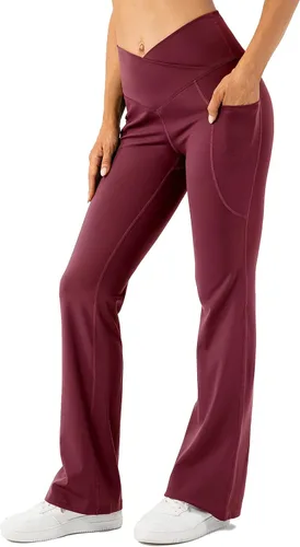 Vista 5 de Lavento Pantalones de yoga acampanados para mujer con corte de bota
