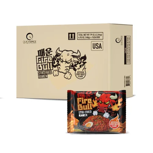 Vista 10 de Ramen Fire Bull - Ramen salteado de carbonara picante intenso Auténtico calor coreano se une a la delicia sabrosa Fideos gruesos y masticables