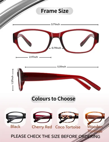 Vista 6 de Gafas rectangulares ultraligeras con luz azul para mujer, oficina, computadora