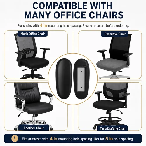 Vista 8 de Podoy Almohadillas de repuesto para reposabrazos de silla de oficina, se adapta a brazos universales de silla de escritorio con patrones