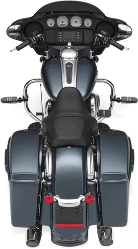 Vista 8 de Estriberas para motocicleta y autopista, compatible con Harley Road King Street Glide, Honda, Suzuki, Yamaha con protector de motor de 1 pulgada