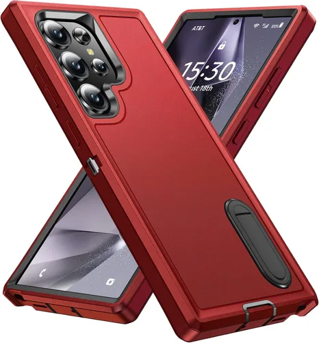 Vista 22 de BaHaHoues Funda con soporte integrado para Samsung Galaxy S22 5G de 6.1 pulgadas, a prueba de golpes, polvo y caídas, de grado militar