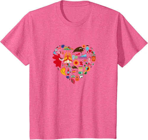 Vista 13 de I Love España Cute Español Orgullo, Madrid Barcelona playera, niños 10, Lemon Limón