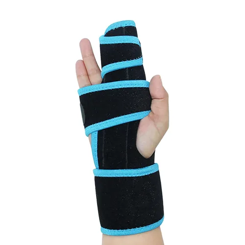 Vista 7 de Férula de dedo ajustable de dos dedos estabilizador enderezador inmovilizador soporte de mano soporte para artritis fractura roto dislocado dedo
