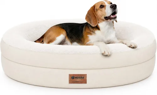 Vista 35 de Cama ortopédica lavable grande para perros: Cama de espuma viscoelástica impermeable para mascotas con refuerzos - Funda ortopédica extraíble