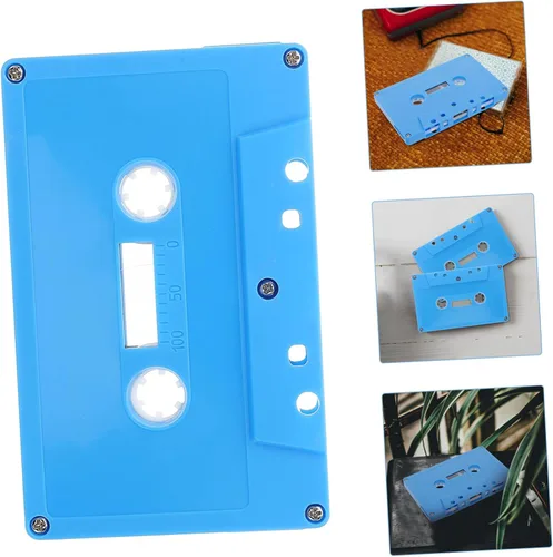 Vista 9 de 2pcs Retro Cinta Cassette Vintage Decoración Cinta En Blanco Casetes De Audio Cielo Azul De Plástico