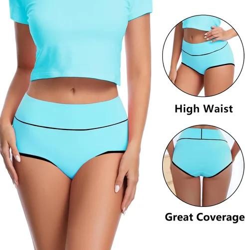 Vista 2 de Migbean Ropa interior de cintura alta para mujer, ropa interior para mujer, bragas para mujer, ropa interior de talla grande para mujer, bragas